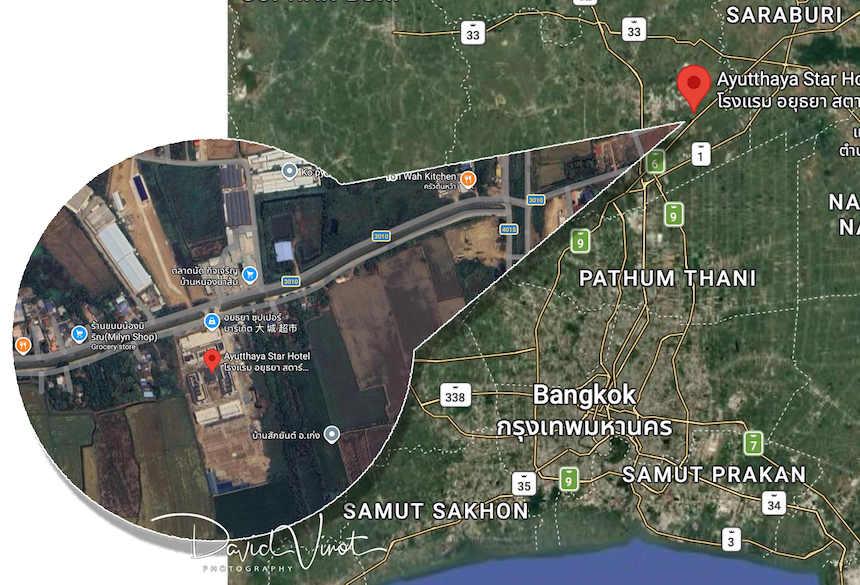 Map Ayutthaya Star Hotel